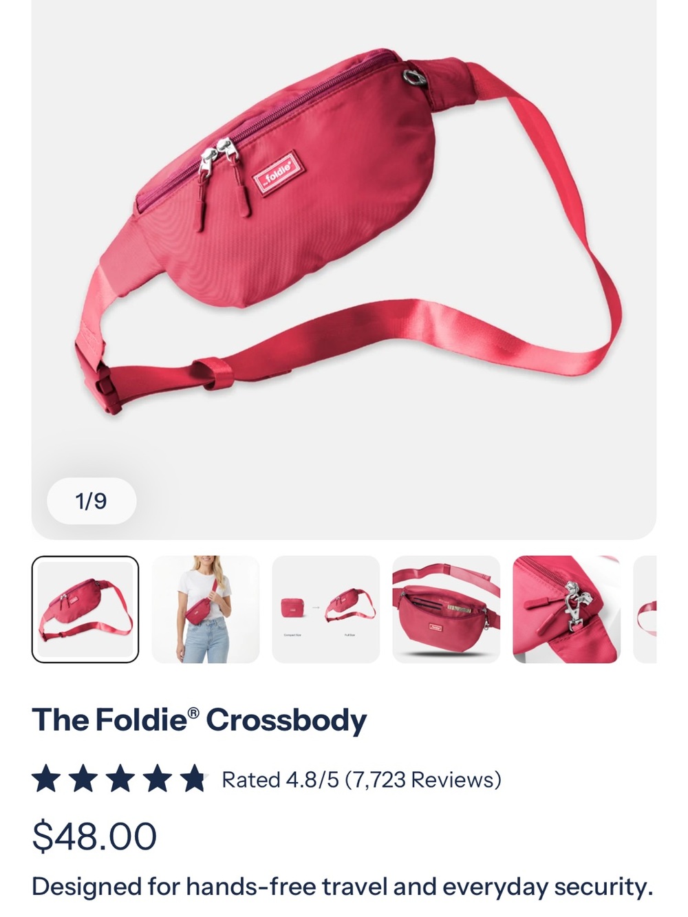 NWT The Foldie crossbody/beltbag